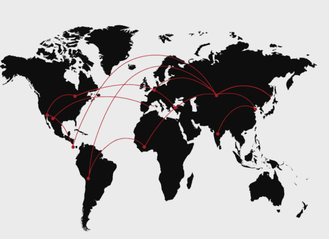 World Map Connections